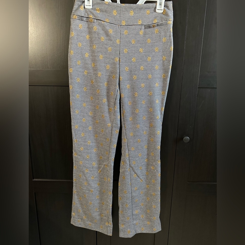 Black and White Gold Dots Trousers